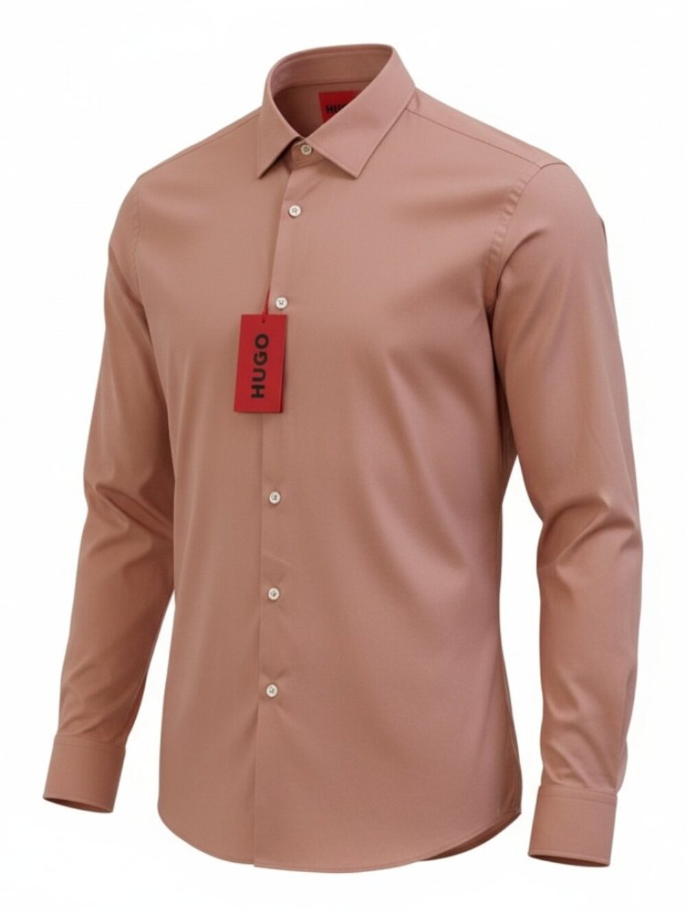 Hugo Boss Slim Fit Button Down Shirt NWTs - Size 17 - Pastel Red